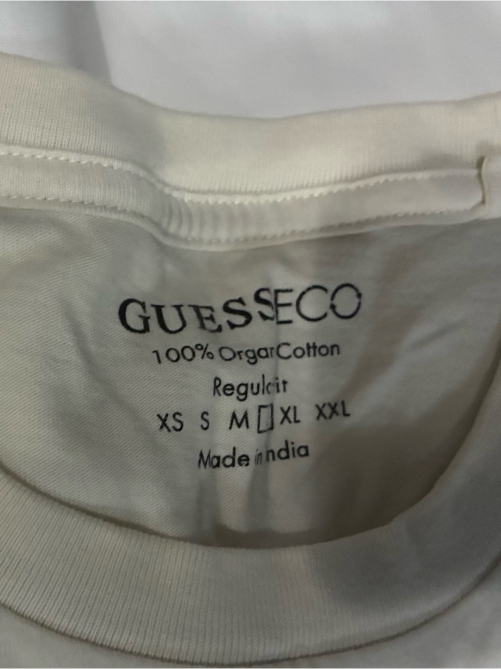Guess Eco White Logo Cotton Tee - Picture 2 of 3
